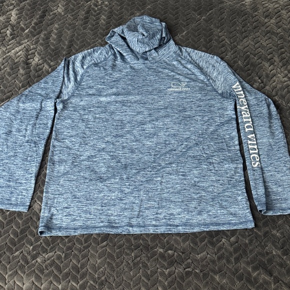 Vineyard Vines Men's Heathered Blue Performance Pullover Size Medium - Picture 1 of 5